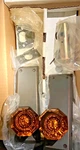 Emtek 8164 Quincy Plate Rh Old Town Amber Knob Set US10B V Rare Non Key. Fixed Price $348.88.