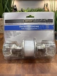 Defiant 2 In. Satin Nickel Victorian Glass Door Knob & Latch Passage Set. Fixed Price $9.49.