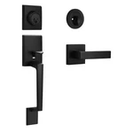 Front Door Lock Set Black Handle With Deadbolt Lever Exterior Single. Fixed Price $55.00.