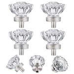 4 Pack Brushed Nickel Crystal Cabinet Knobs And Pulls,vintage Glass For.... Fixed Price $27.38.
