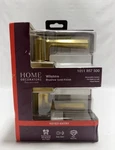 Home Decorators Wilshire Brushed Gold Keyed Entry Door Handle Lever. Fixed Price $22.95.