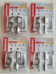 Lot 4 Kwikset Satin Chrome Delta Keyed Entry Lever Door Lock Deadbolt Combo Pack. Fixed Price $147.99.