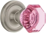 Nostalgic Warehouse Rope Rosette Single Dummy Waldorf Pink Door Knob Satin. Fixed Price $44.99.