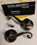 2 New Antique Nickel Dummy/closet Door Handle Lever Scroll Lockset, Pewter. Fixed Price $13.95.