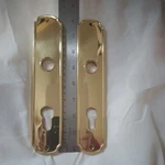 Set Of Solid Brass Jado Door Plates W/ Knob & Key Hole Opening. 210MM. Fixed Price $125.00.
