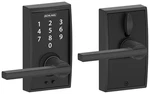 Schlage FE695-CEN-LAT Black Century Touch Entry Leverset With Latitude. Fixed Price $141.83.