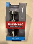 Kwikset Pismo Satin Nickel Round Bed And Bath Privacy Knob Microban. Fixed Price $15.99.