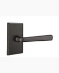 Nib Emtek Cimmaron 7104CRFB #3 Rosette Passage Leverset Rh Flat Black. Last One!. Fixed Price $49.00.