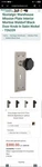 Nostalgic Warehouse Mission Plate Interior Mortise Waldorf Black Door Knob In.... Fixed Price $139.99.