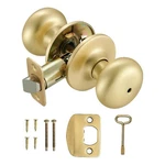 Design House Cambridge Brass Privacy Door Knob Satin Gold. Fixed Price $37.36.
