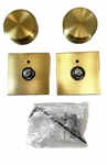 Schlage Bowery Non Turning Knob With Collins Trim Satin Brass FC172 Bwe 608. Fixed Price $21.95.