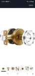 Naubea Brass Door Knob, Crystal Knobs. Fixed Price $25.99.