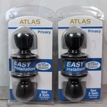 2X Atlas Oil Rubbed Bronze Button Lock Doorknob Handle Bath Privacy Tulip. Fixed Price $30.56.