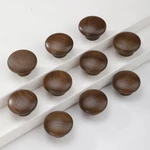 Aenzooy 10 Pack 1.52 Inch 38.6 Mm Mushroom Shape Walnut Wood Single Hole Drawer. Fixed Price $33.48.