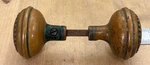 Antique Bronze Copper Round Beaded Door Knob Set, Verdigris, 2.25"DIA. Fixed Price $28.00.