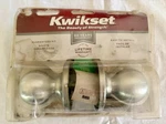 Kwikset 200P 26D Bbpkg Cp Hall And Closet Knob, Nickel Model 92001-275. Fixed Price $12.95.
