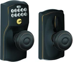 Schlage FE595-CAM-GEO Camelot Keypad Entry Bronze. Fixed Price $178.18.