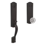 Schlage Camelot Aged Bronze 3/4 Trim Dummy Door Handleset FCT93 716 Hob. Fixed Price $55.99.