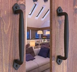 Vivalight 2-PACK 10IN Round Rustic Sliding Barn Door Handle Black Steel Pull. Fixed Price $51.42.