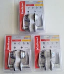 Lot 3 Kwikset Satin Chrome Delta Keyed Entry Lever Door Lock Deadbolt Combo Pack. Fixed Price $109.99.