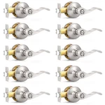 Probrico Privacy Door Levers Interior Handles 10 Pack, Satin Nickel. Fixed Price $161.99.