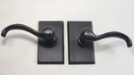 Emtek Double Dummy Teton Lever & #3 Rose - Medium Bronze 7054TTMB Open Box *read. Fixed Price $99.00.