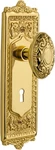 Nostalgic Warehouse Egg & Dart Plate Keyhole Victorian Knob Single Dummy Brass. Fixed Price $129.00.