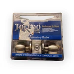 Toledo Round Bed/bath Doorknob Set Locking Silver. Fixed Price $15.95.