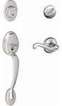 Schlage Chrome Door Handle Deadbolt Set F60 PLY625 Fla For 1 3/4. Fixed Price $125.00.