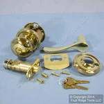 Left Weslock Traditonale Impresa 640 Polished Brass Keylock Knob Bordeau Latch. Fixed Price $31.80.
