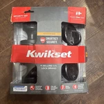 Kwikset Pismo 99910-070 Entry Knob & Single Cylinder Deadbolt Matte Black. Fixed Price $52.99.