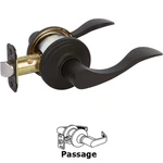 Delaney Door Knob Lever Passage Lashbrook (grade 2) In Powder Coated Black. Fixed Price $16.99.