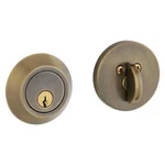 Baldwin Single Cylinder Contemporary Deadbolt 1/8" 8241 050 Satin Brs And Blk. Fixed Price $89.99.