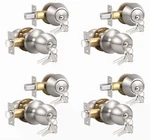 Knobonly Keyed Alike Door Set W/ Deadbolt 4 Pack Satin Nickel. Fixed Price $55.99.