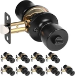 Hosom 10 Pack Privacy Door Knobs Matte Black Interior Lock For Bedroom Bathroom. Fixed Price $69.29.