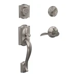 Schlage F60VCAM619ACC Camelot Front Entry Handleset Satin Nickel. Fixed Price $259.99.