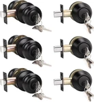 Knobwell 3 Pack Keyed Alike Entry Door Knobs And Single Cylinder Deadbolt Lock. Fixed Price $72.77.