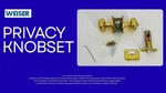 Weiser Lock Privacy Knobset Troy Radius R1. Fixed Price $24.99.