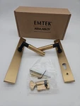 Emtek 15A3-RH 11" Non-keyed Multi Point Lock Trim Flat Black Brushed Brass. Fixed Price $169.99.