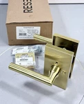 Baldwin PVTUBCFR044 Tube Privacy Door Lever Set With Rectangle Rose- Satin Brass. Fixed Price $87.82.