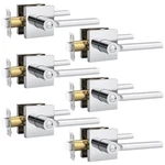 Probrico 6 Packs Polished Chrome Door Handles Interior Knob Privacy Lever. Fixed Price $95.30.