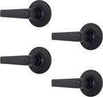 Matte Black Privacy Door Lever 4-PACK Ansi Grade 2, Ada Compliant. Fixed Price $245.99.