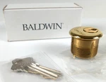 Baldwin 8321 003 Mortise Single Cylinder Keyway 1-1/8" Polished Brass W/ Keys. Fixed Price $29.50.