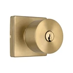 Home Decorators Ridgeway Brushed Gold Keyed Entry Door Knob W/ Square Rose. Fixed Price $27.95.