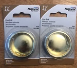 Lot Of 2 National Hardware 3/4 Cup Pull W/ Nails, Bright Brass Finish 115-964. Fixed Price $11.99.