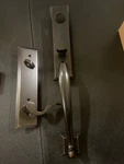 Emtek 4414CUS10BLH Adams Keyed Entry Handleset, Cortina Lever, Oil Rubbed Bro. Fixed Price $549.12.