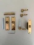 Deltana Solid Brass Mortise Screen Door Latch SDML334U3 Polished Levers. Fixed Price $129.00.