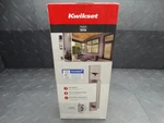 Kwikset San Clemente Satin Nickel Door Handleset With Halifax Square. Fixed Price $46.99.