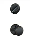 Schlage F59 716, Andover, Interior Pack Knob Handleset, Aged Bronze, New. Fixed Price $17.36.