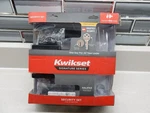 Kwikset, Halifax, Matte Black, Lever Style Door Handles, Keyed Side, 99910-068. Fixed Price $35.00.